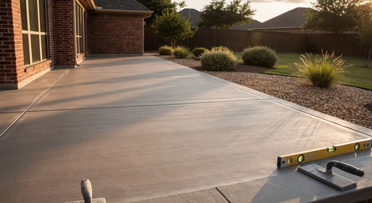 Concrete patio installation