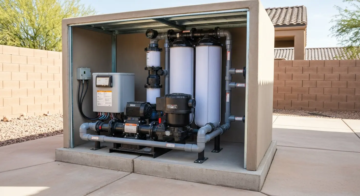 Pool equipment and filtration system installation
