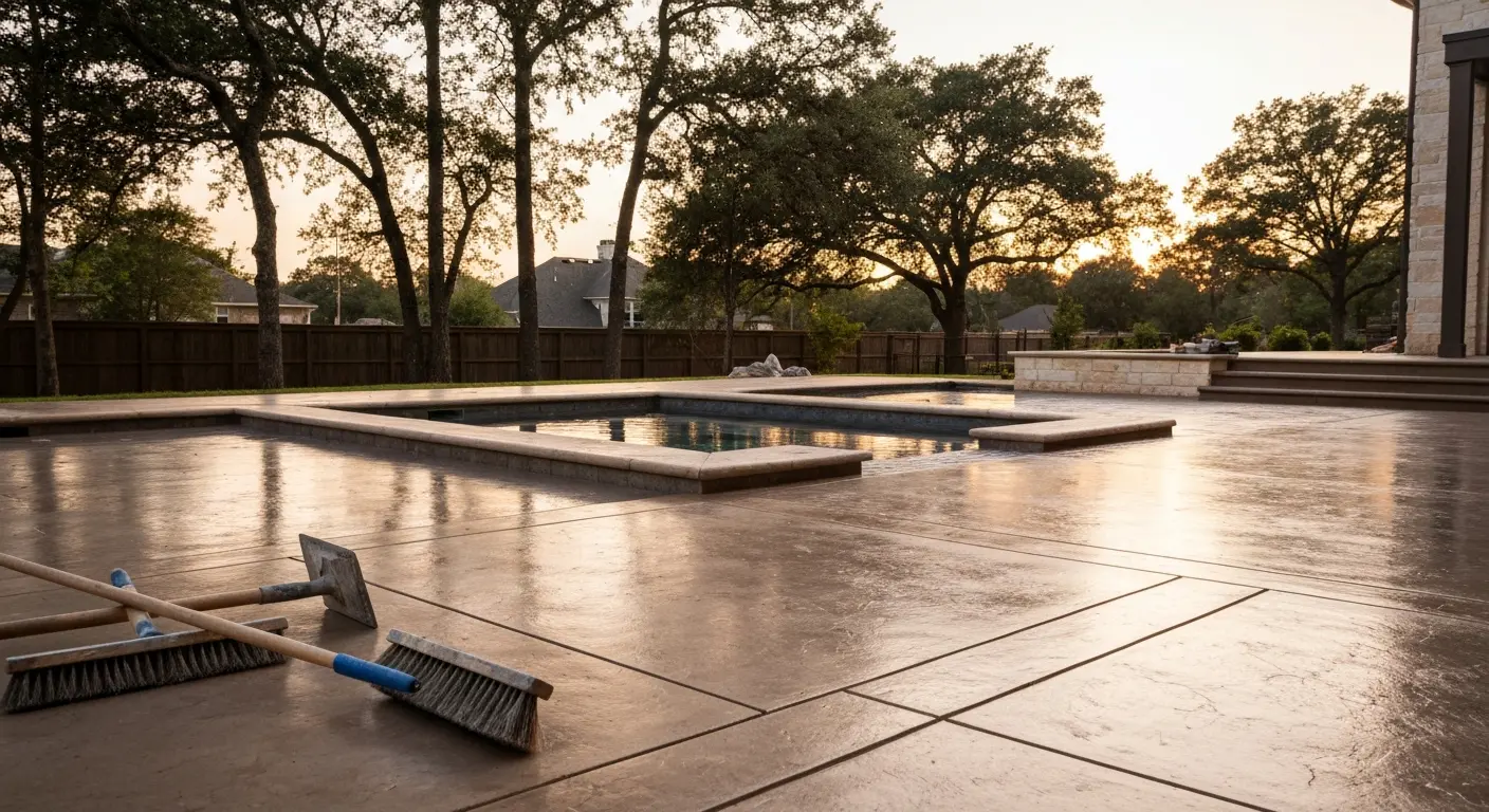 Pool deck installation