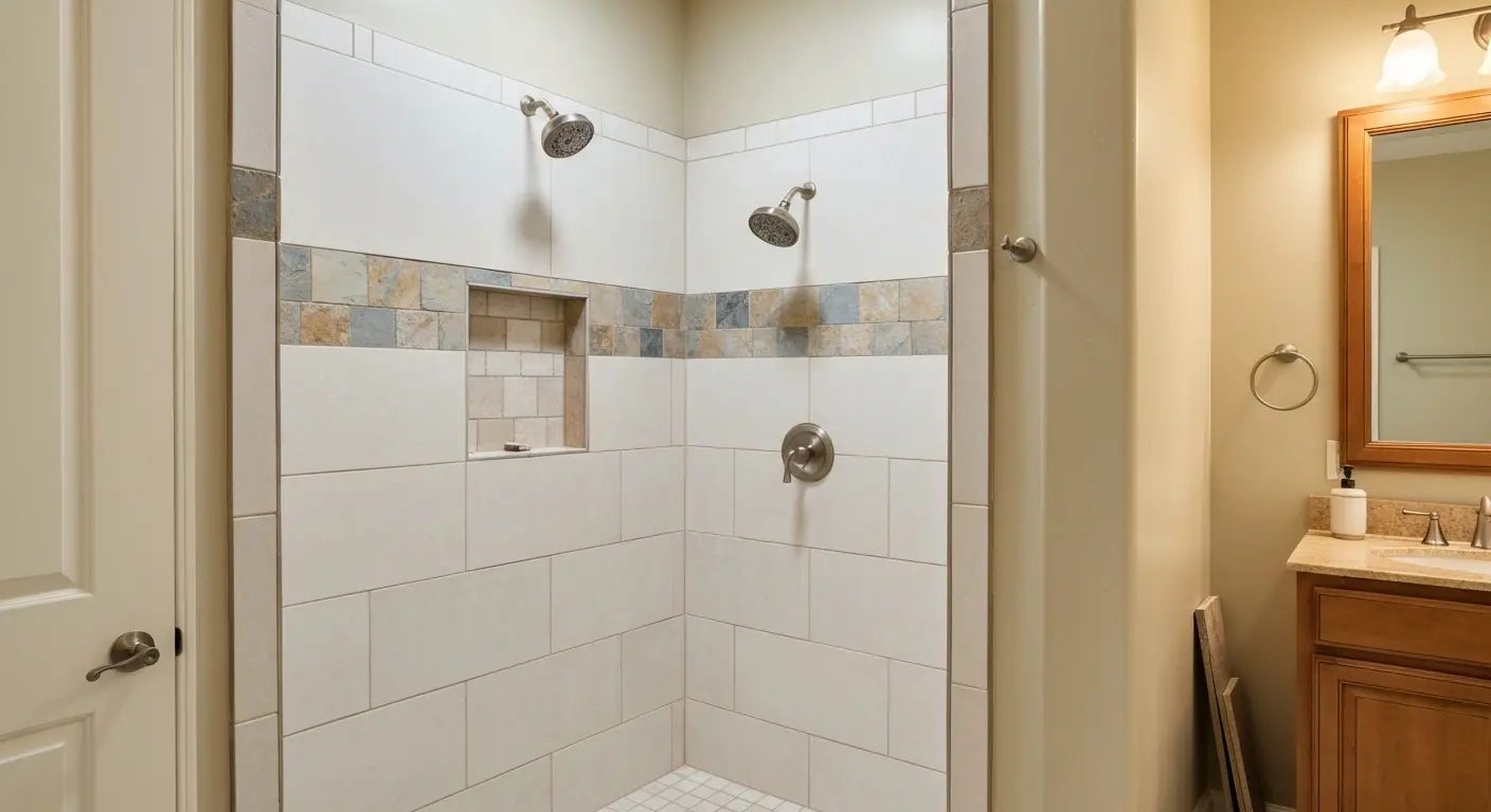 Tile shower installation in Dallas
