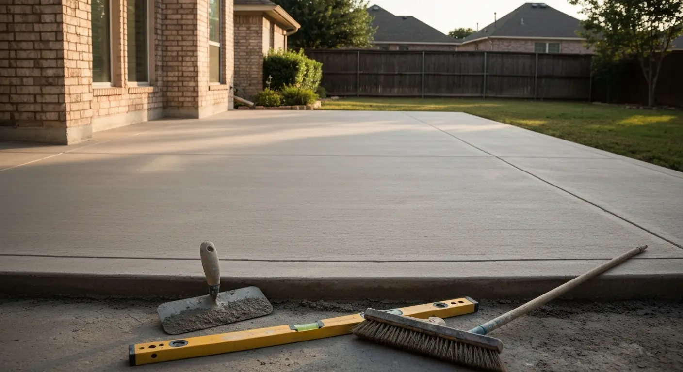 Concrete patio repair and resurfacing