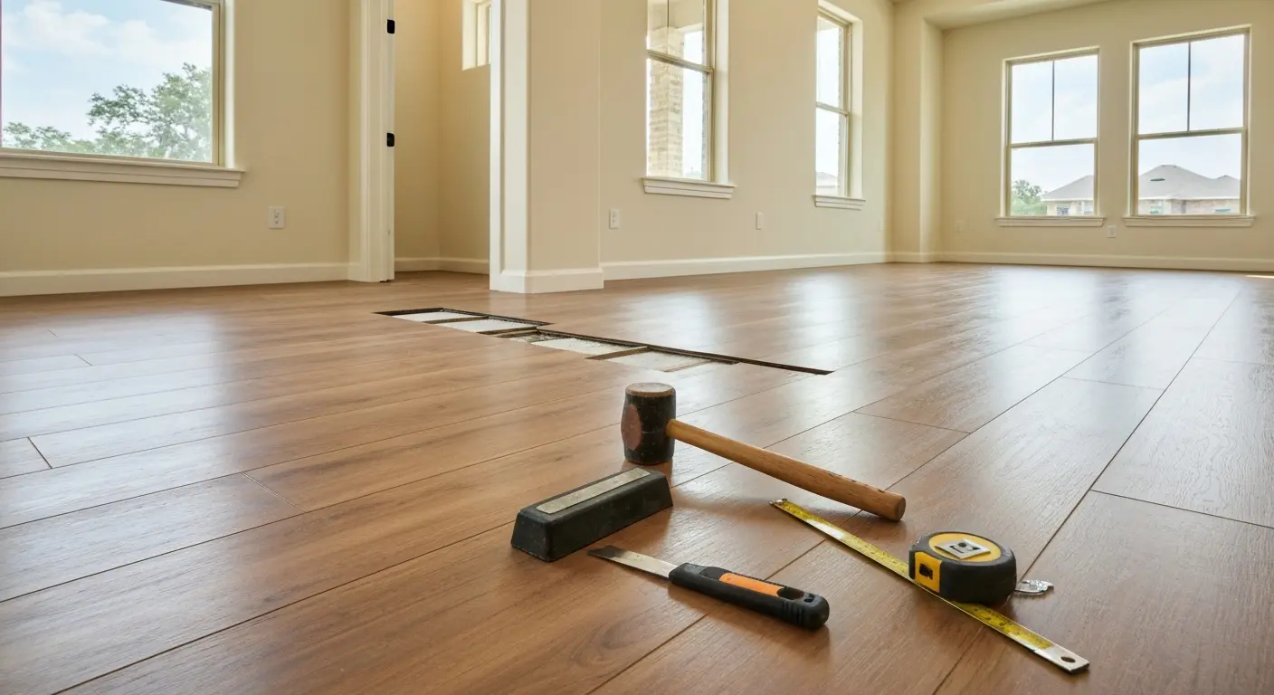 Luxury vinyl plank flooring