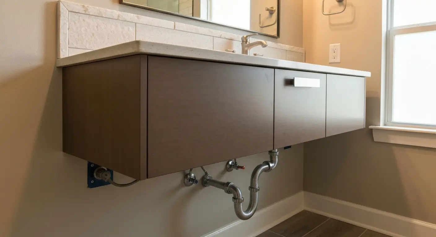 Floating bathroom vanity