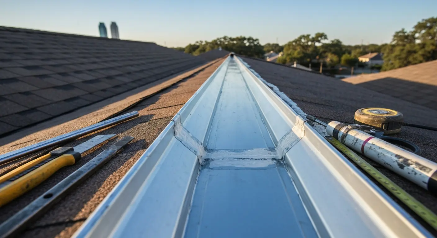 Roof flashing and trim work in Dallas