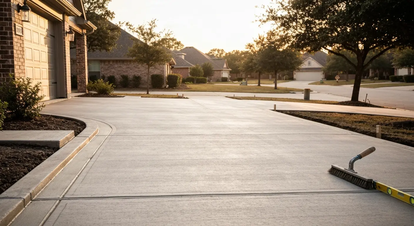 Concrete driveway work