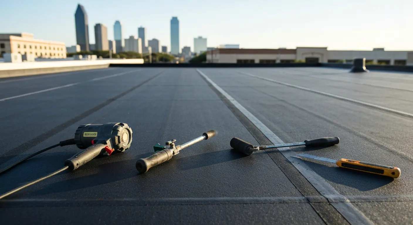 Modified bitumen roof installation