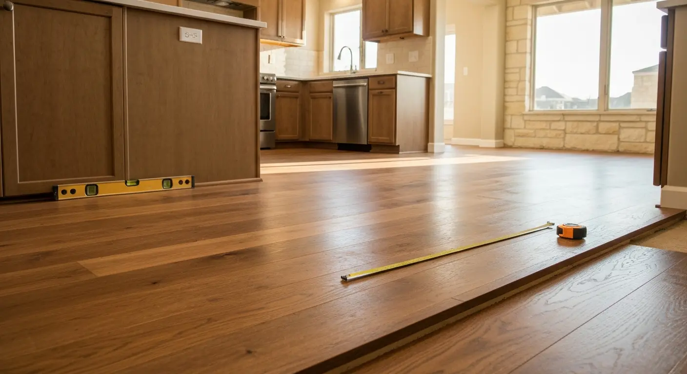Hardwood kitchen flooring