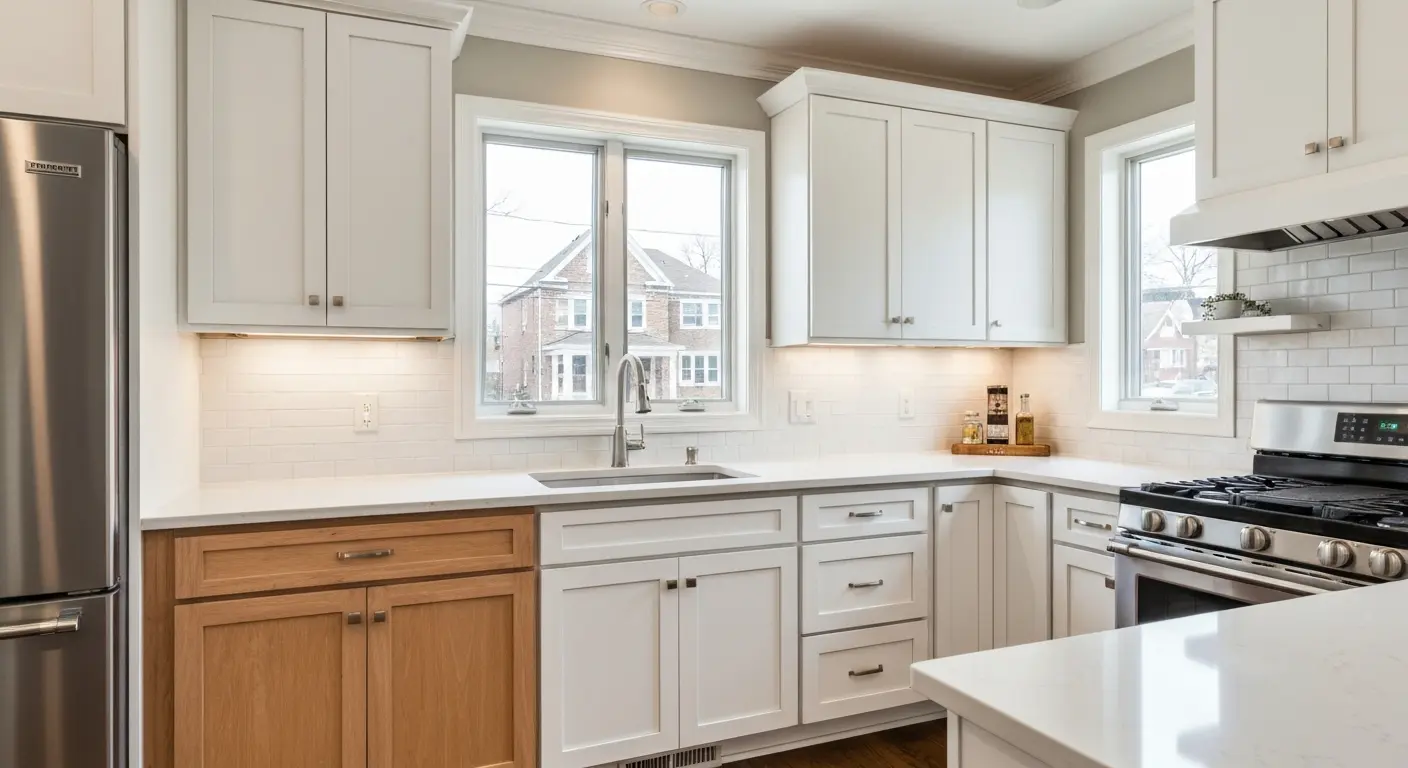 Kitchen remodel with custom cabinets and countertops