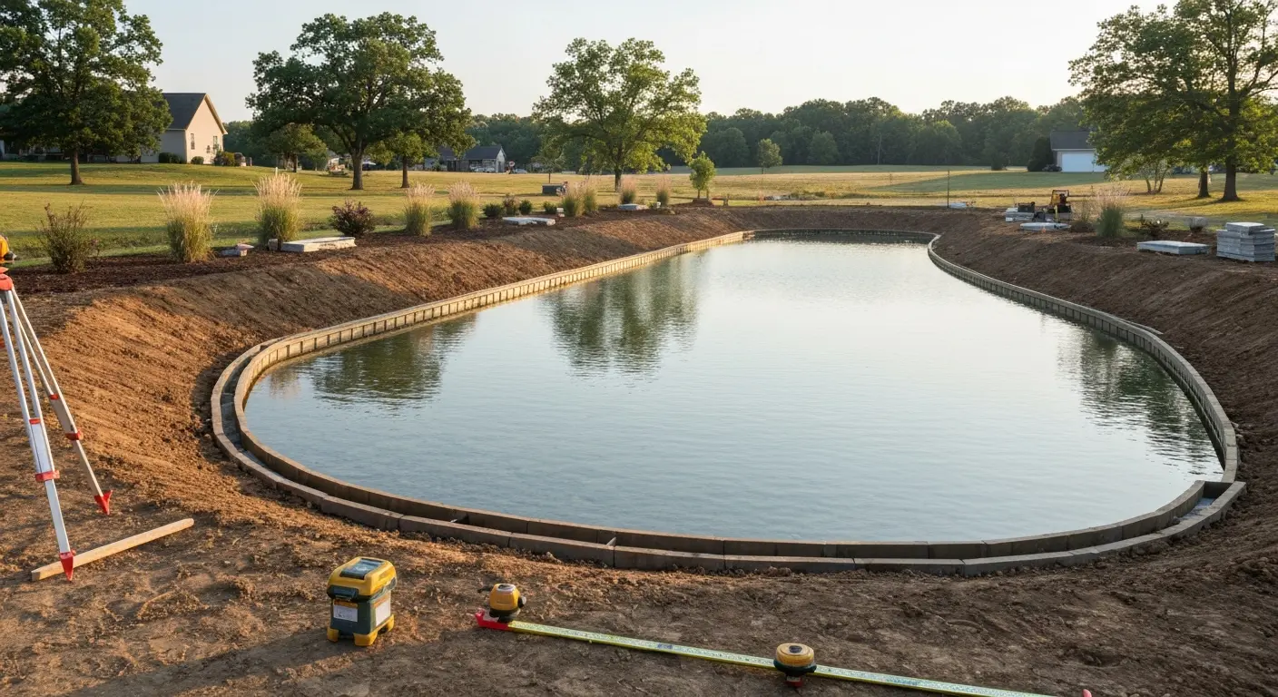 Pond construction and water retention