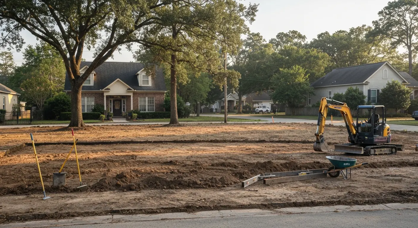 Driveway preparation site