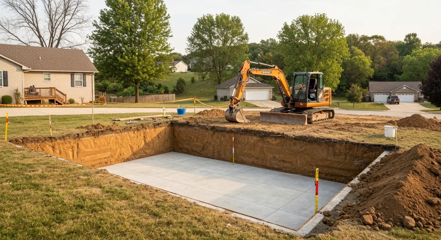 Foundation excavation work