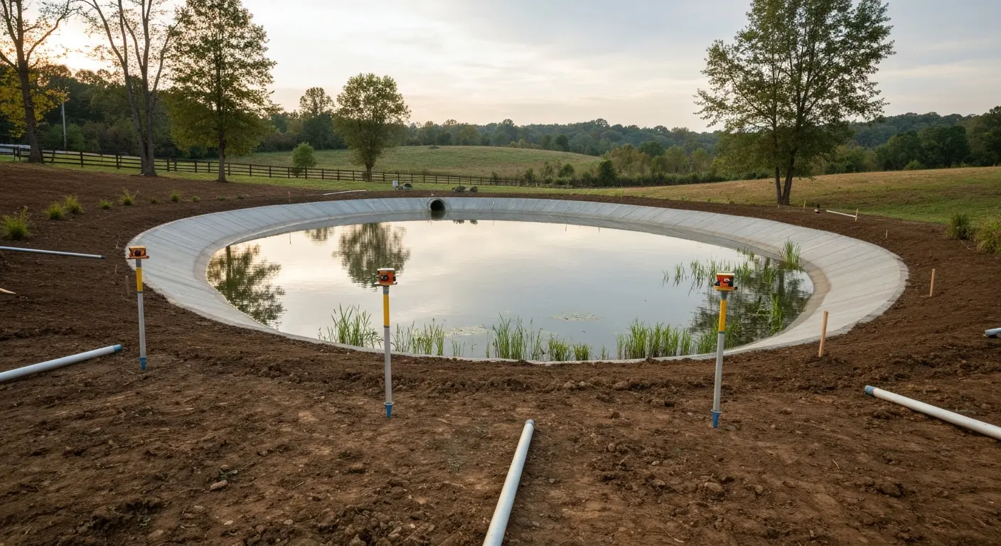 Pond construction project