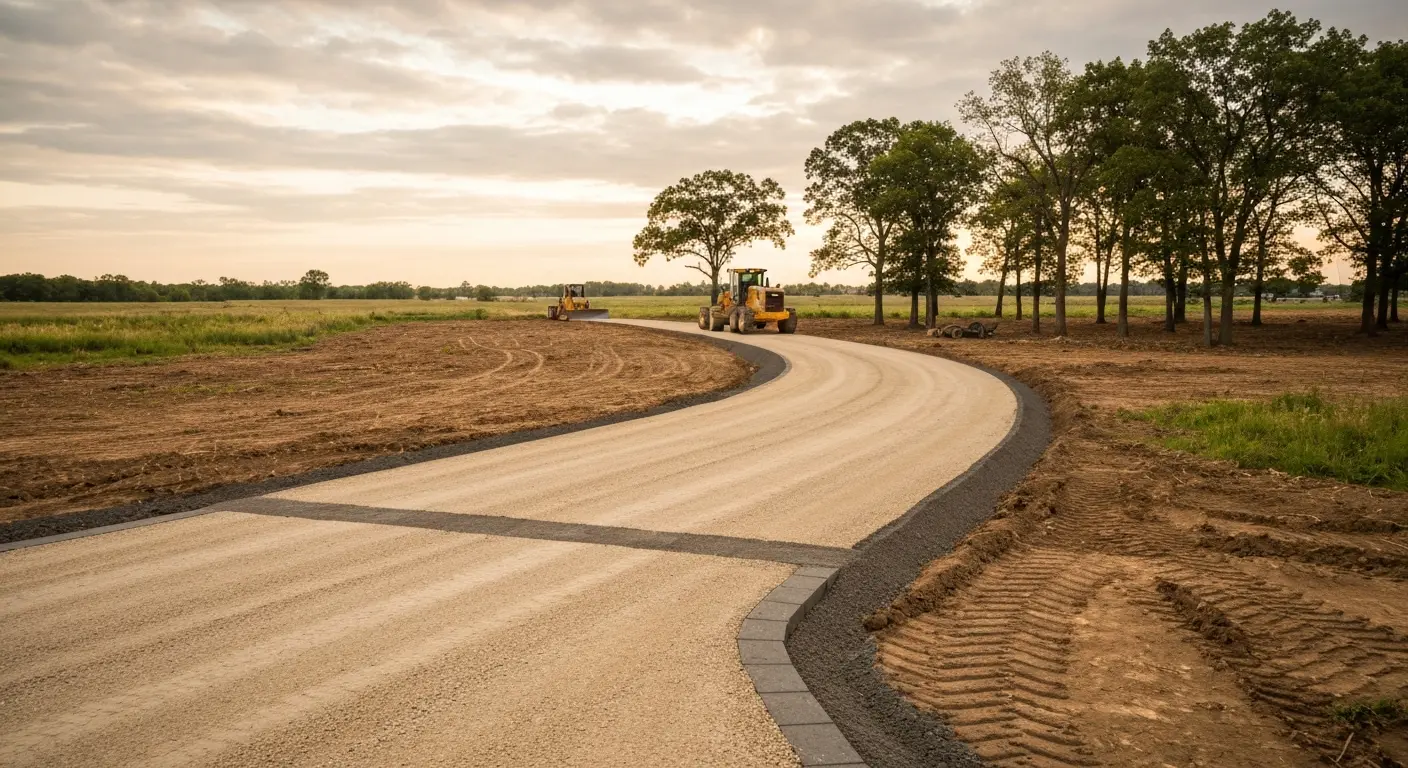Land clearing and driveway construction