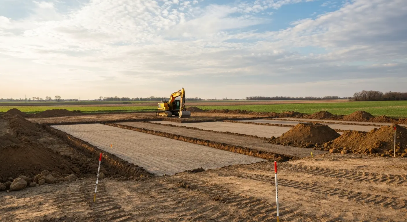 Site excavation and preparation
