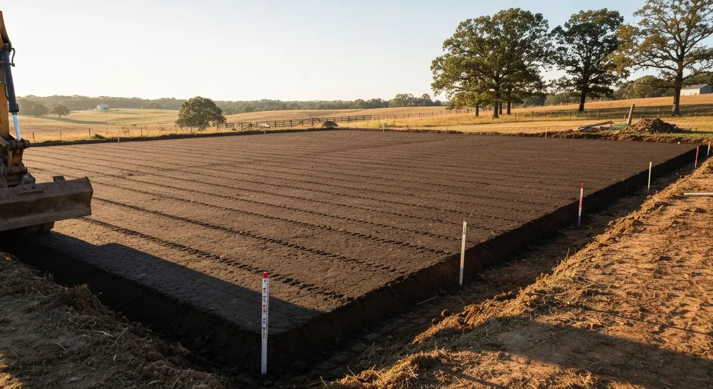 Building site preparation and foundation work