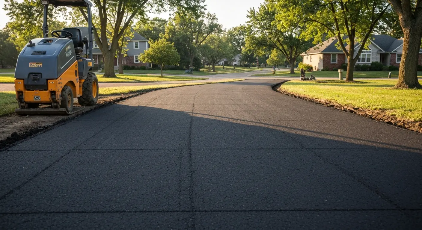 Residential driveway excavation and grading