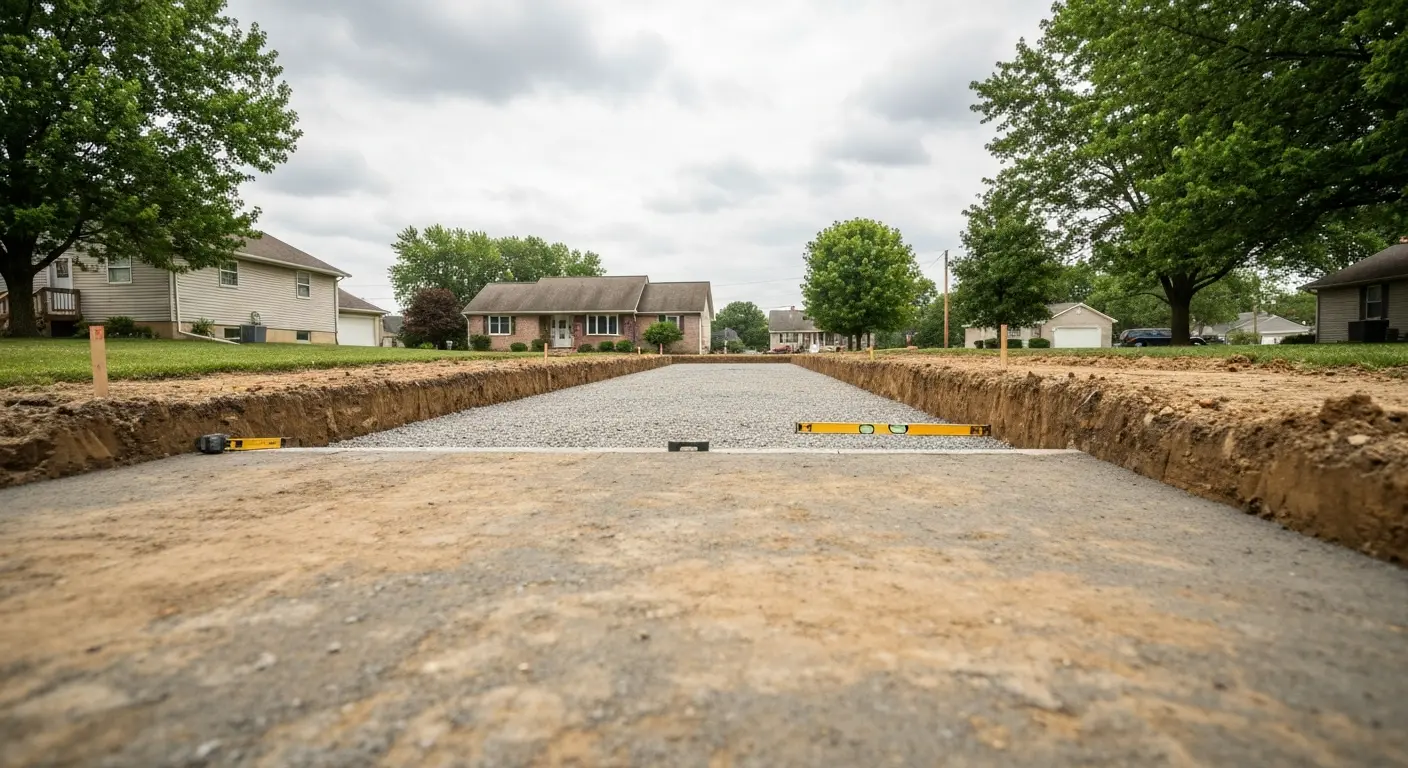 New driveway construction