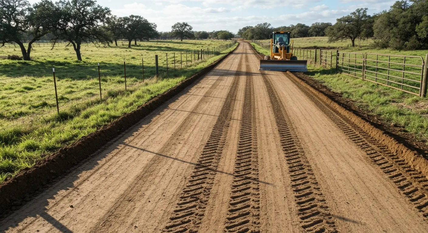 Farm access road and pasture preparation