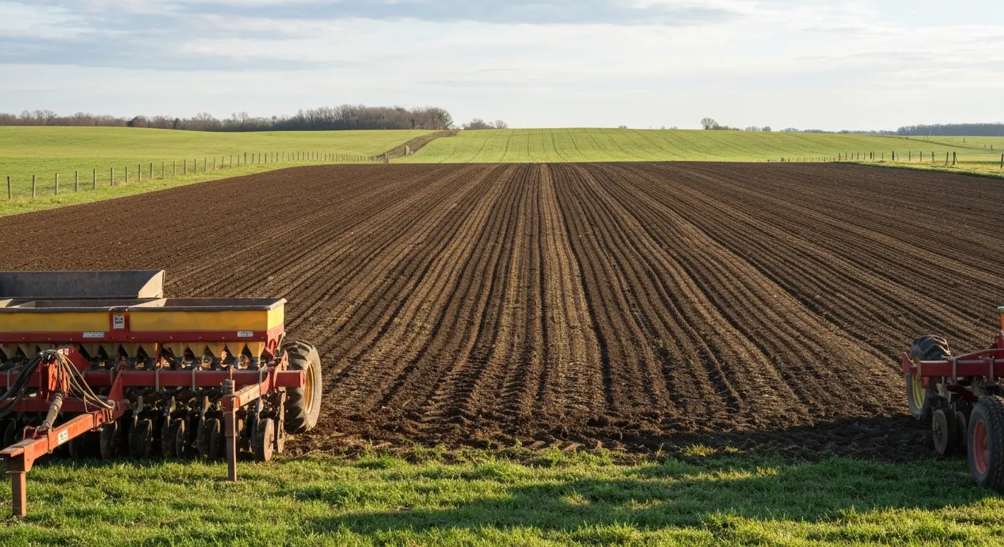 Hay field seeding