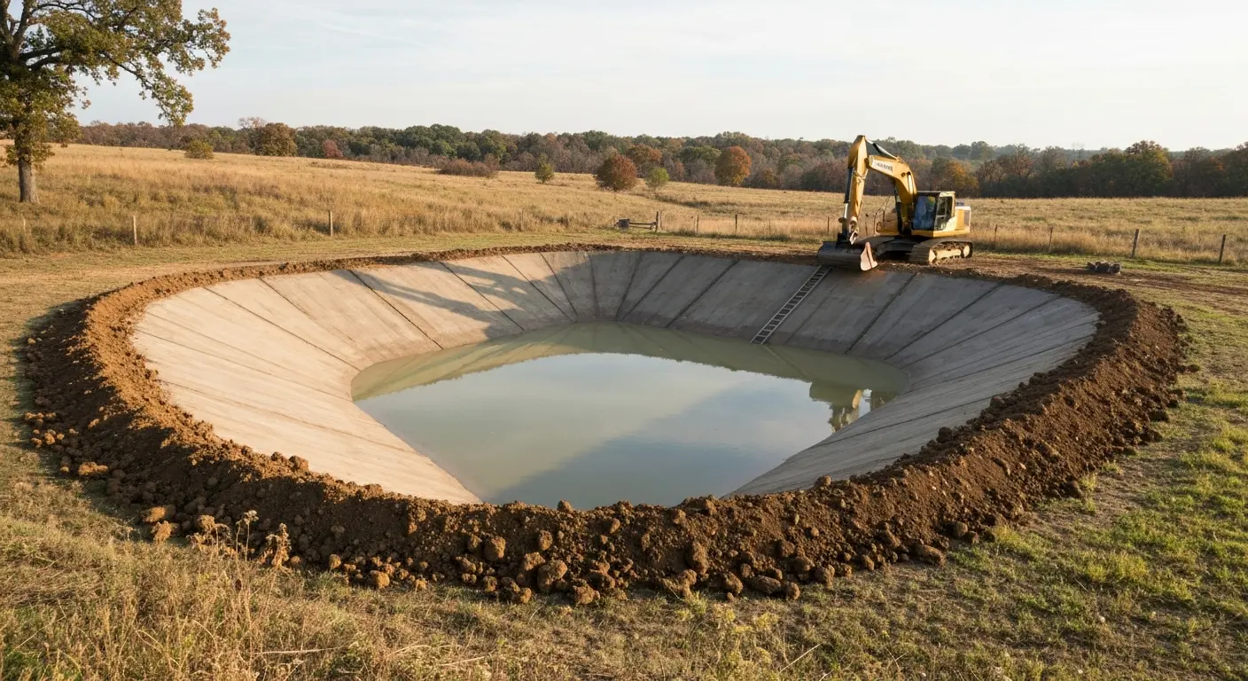 Pond excavation