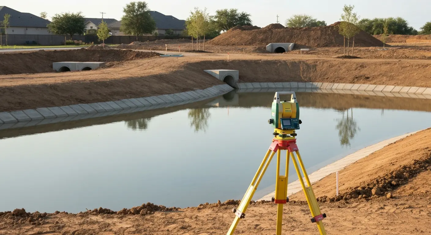 Development site pond