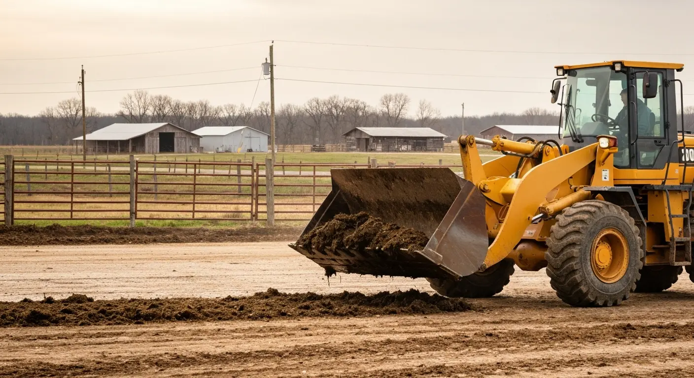 Manure scraping equipment