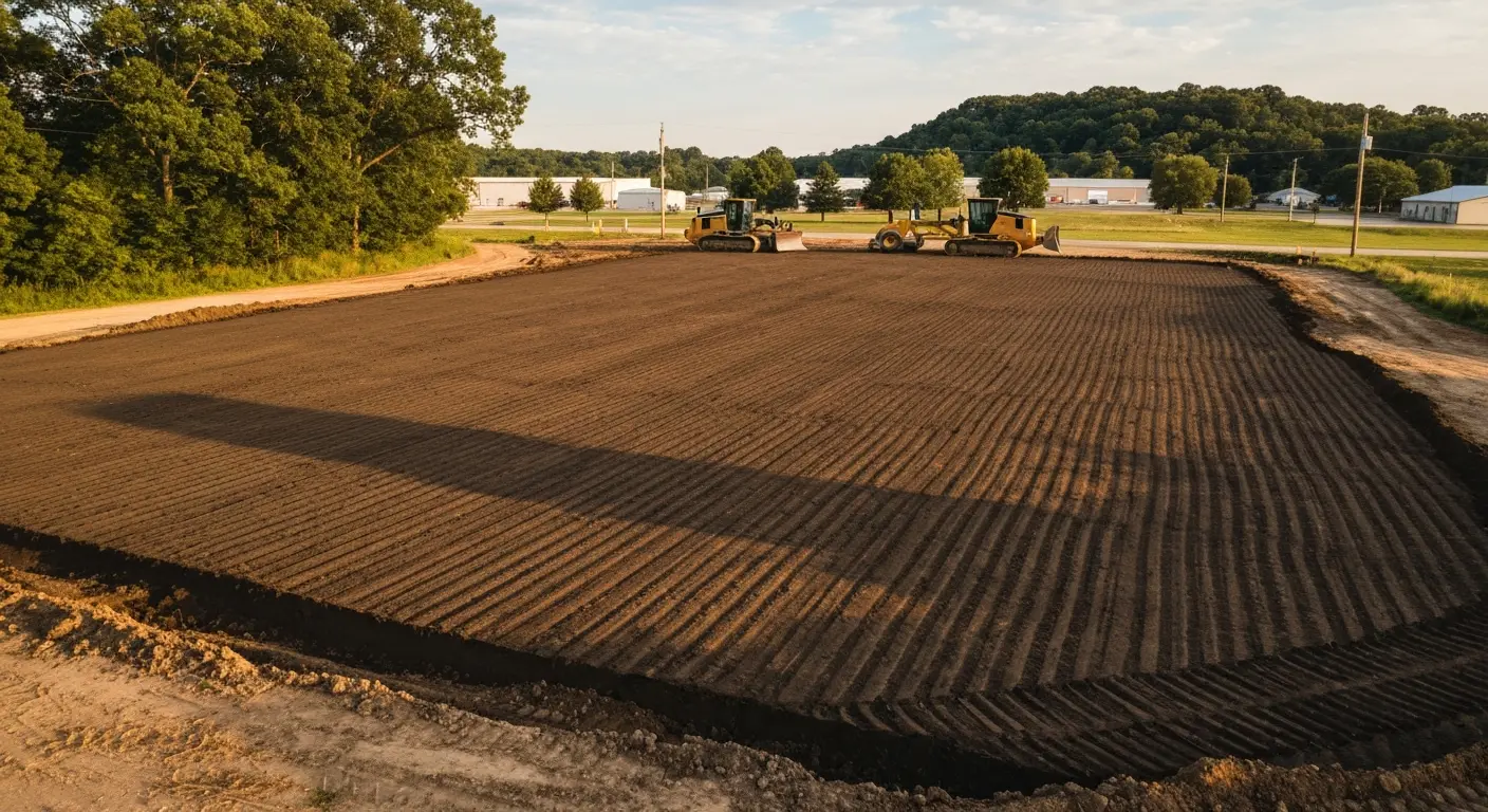 Building site preparation and foundation work