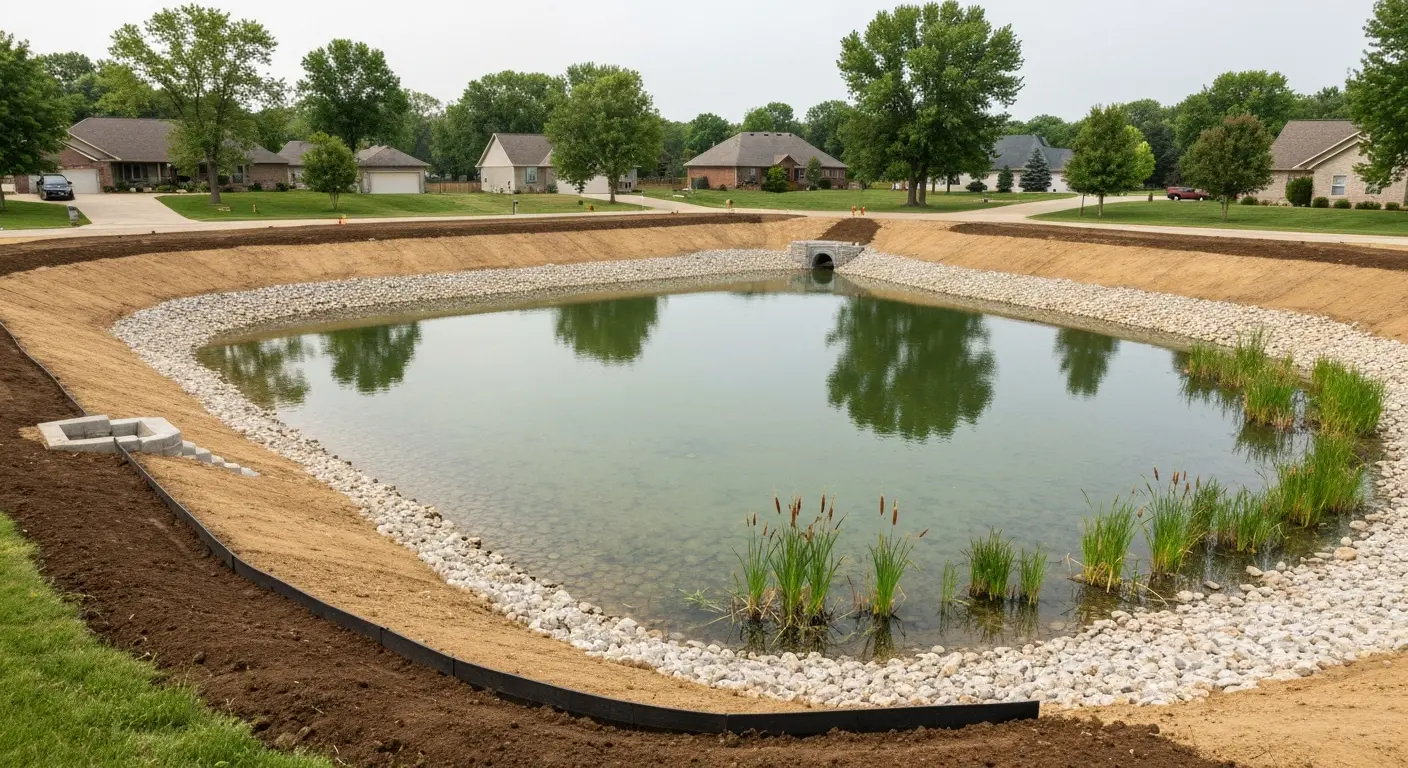 Pond construction Lake St. Louis