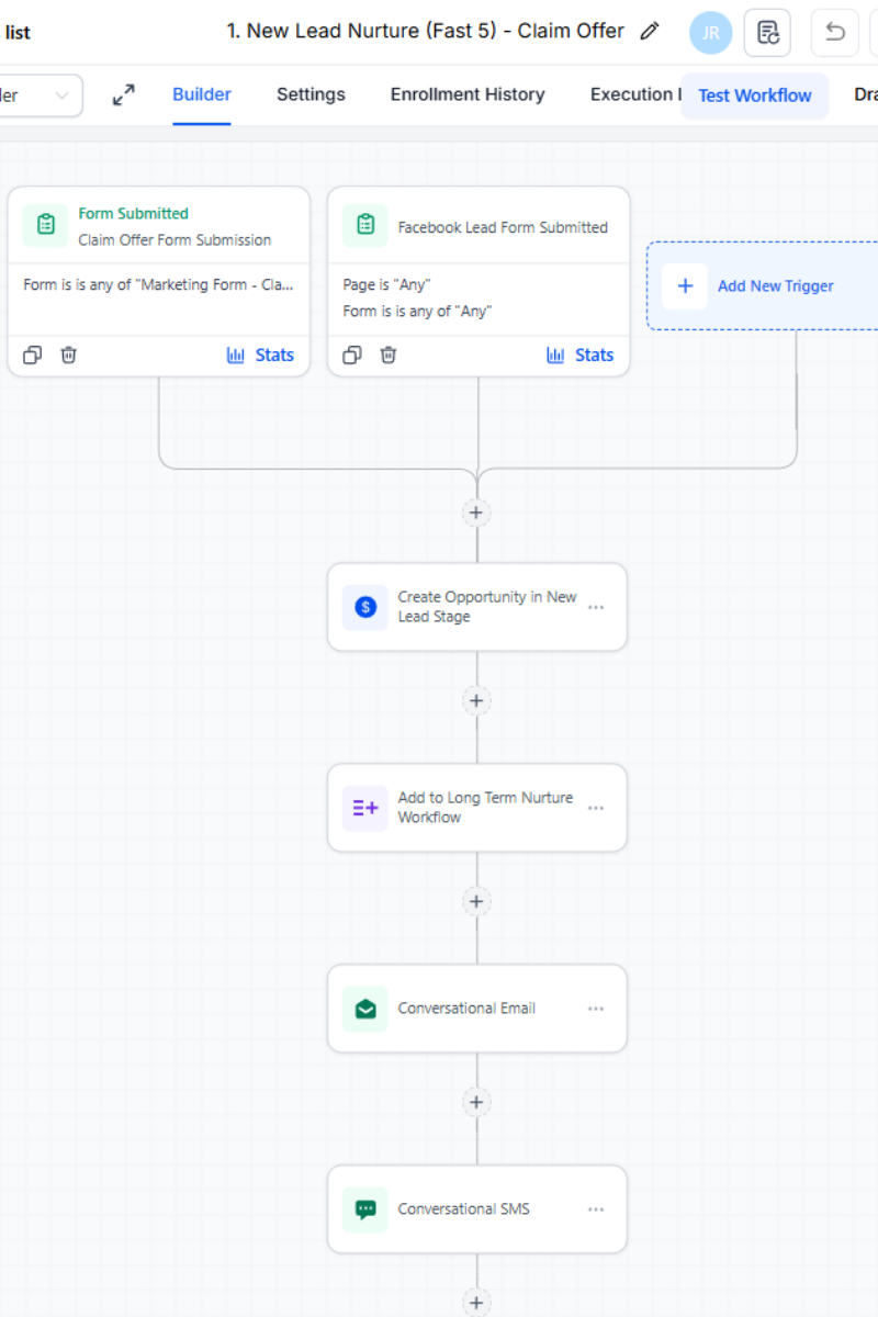 CRM Workspace Dashboard