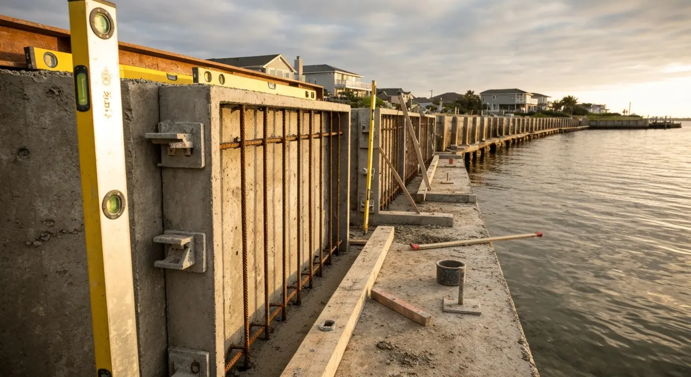 Seawall repair in Seawall