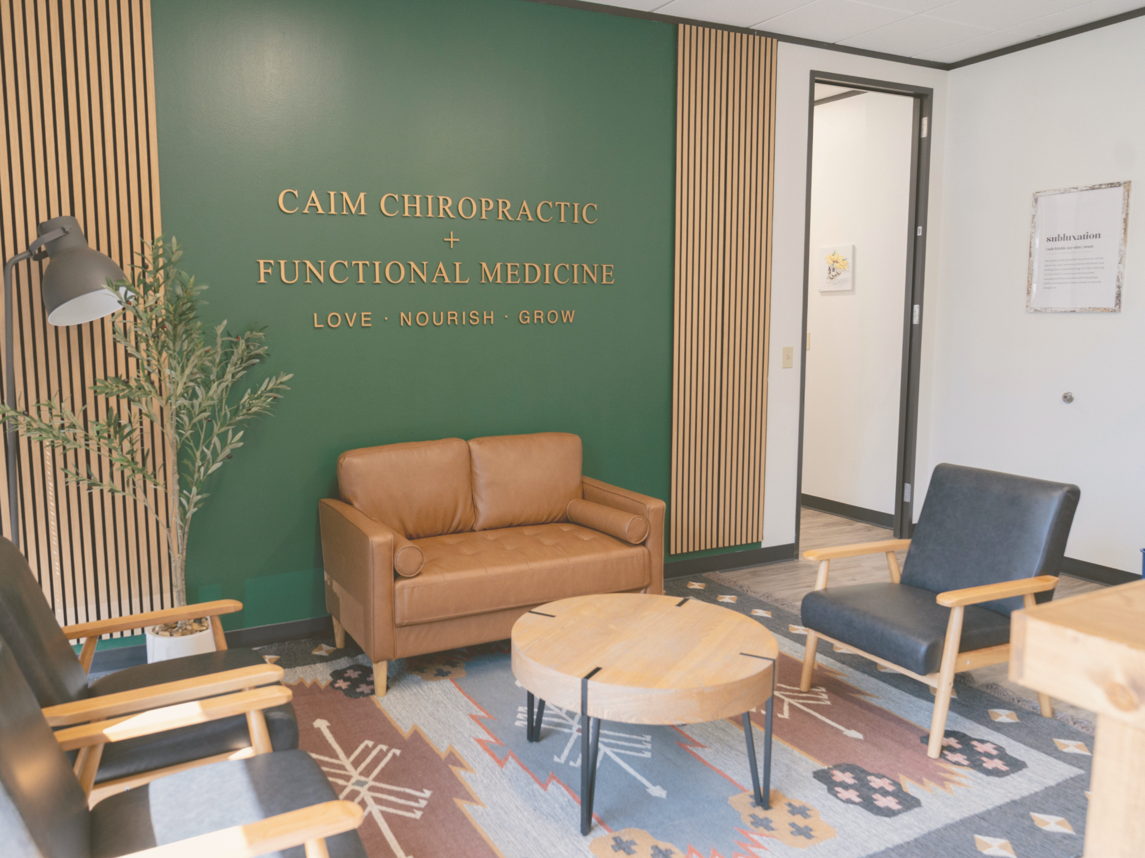 Inside the Caim Chiropractic + Functional Medicine clinic