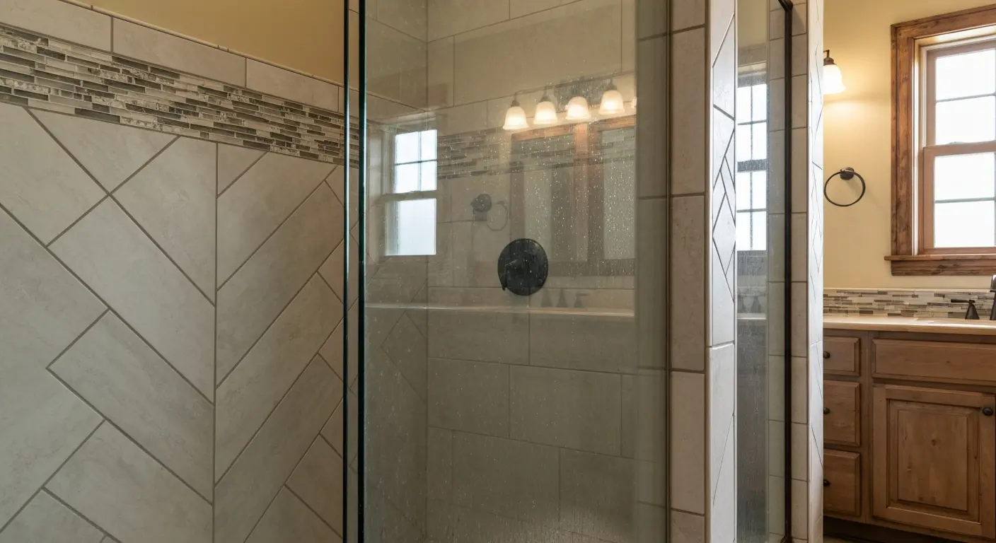 Custom tile shower installation