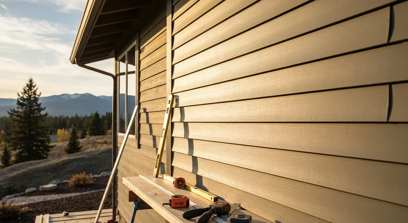 New siding installation