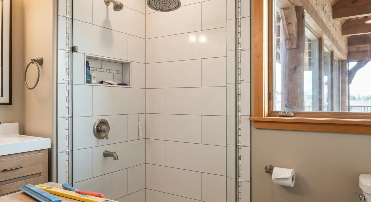 Tile shower installation