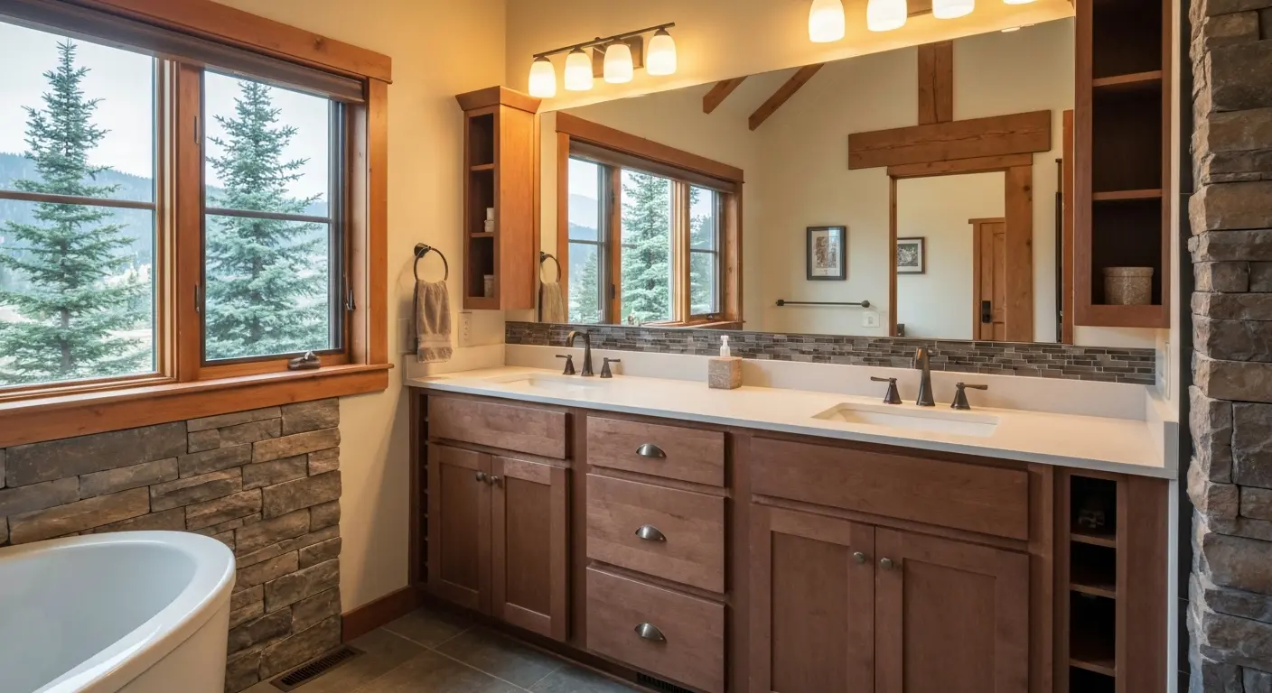 Double vanity installation