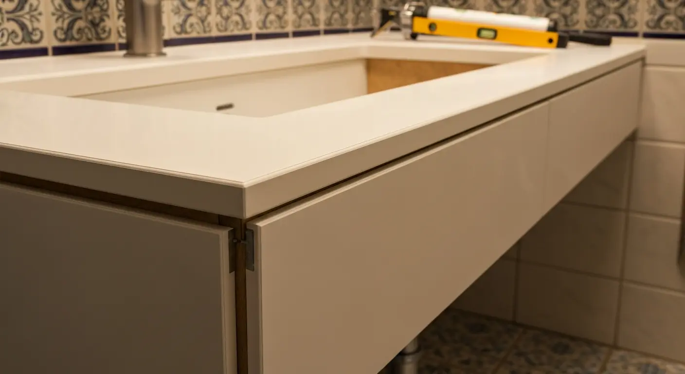 Finished vanity details