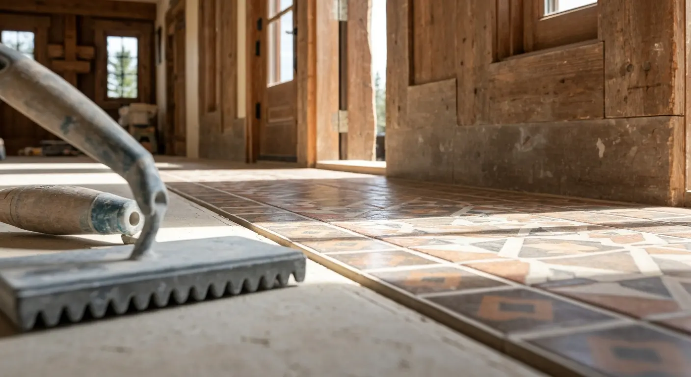 Decorative tile accent installation