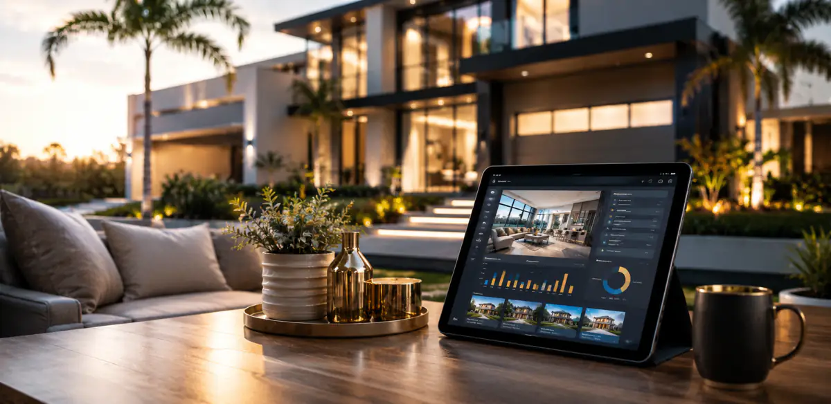 Real estate technology dashboard for lead and property management