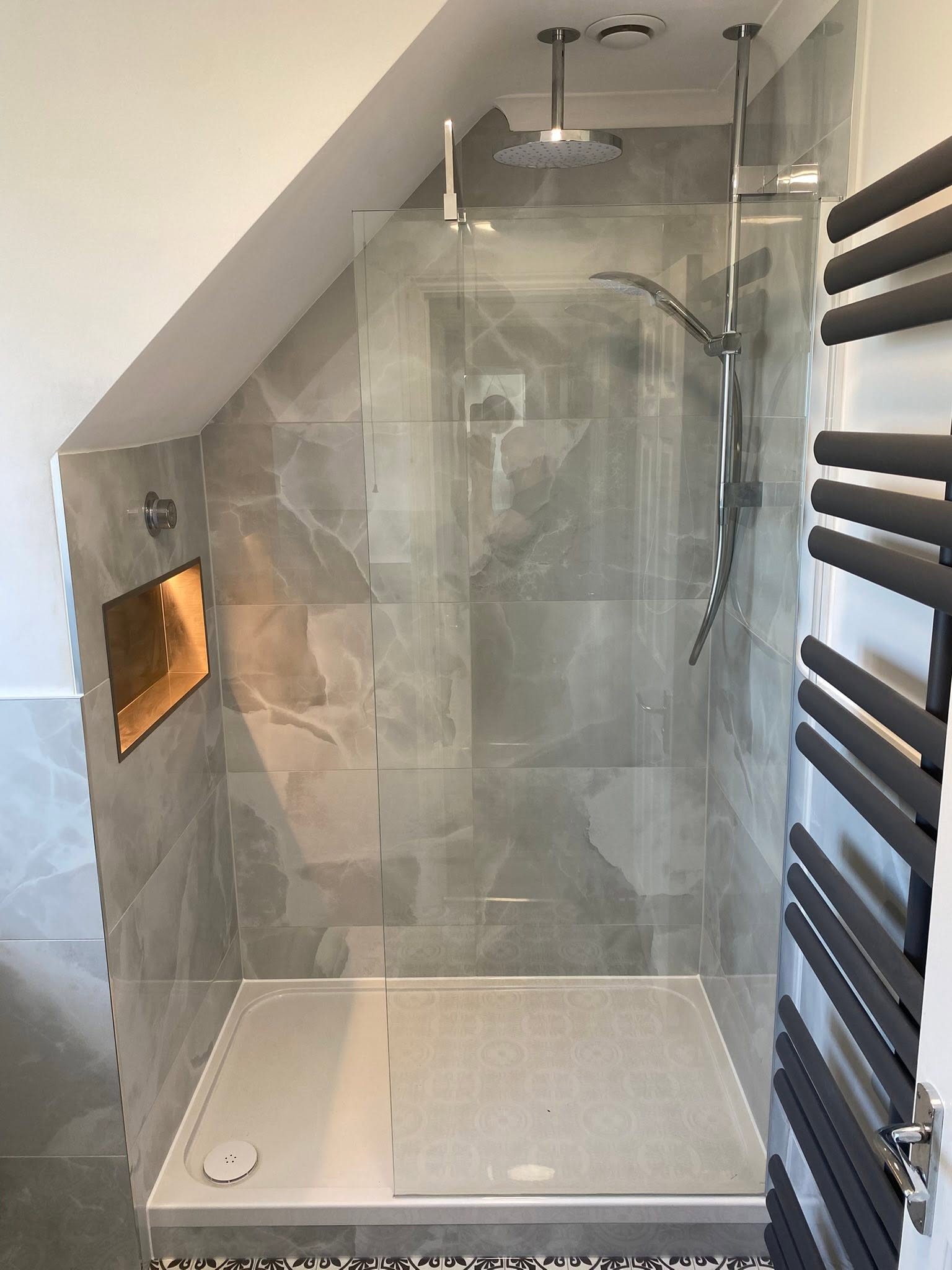 The finished loft bathroom