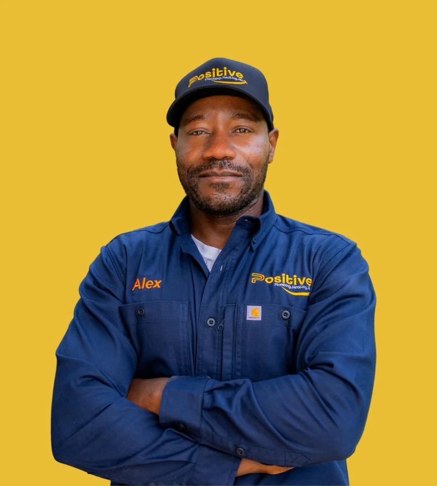 Alex from Positive Plumbing, Heating & AC Repair in uniform