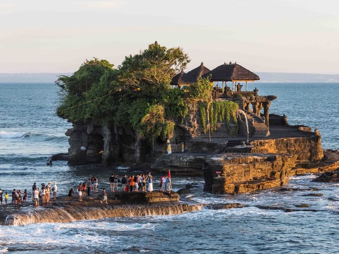 Tanah Lot sea temple sunset Bali