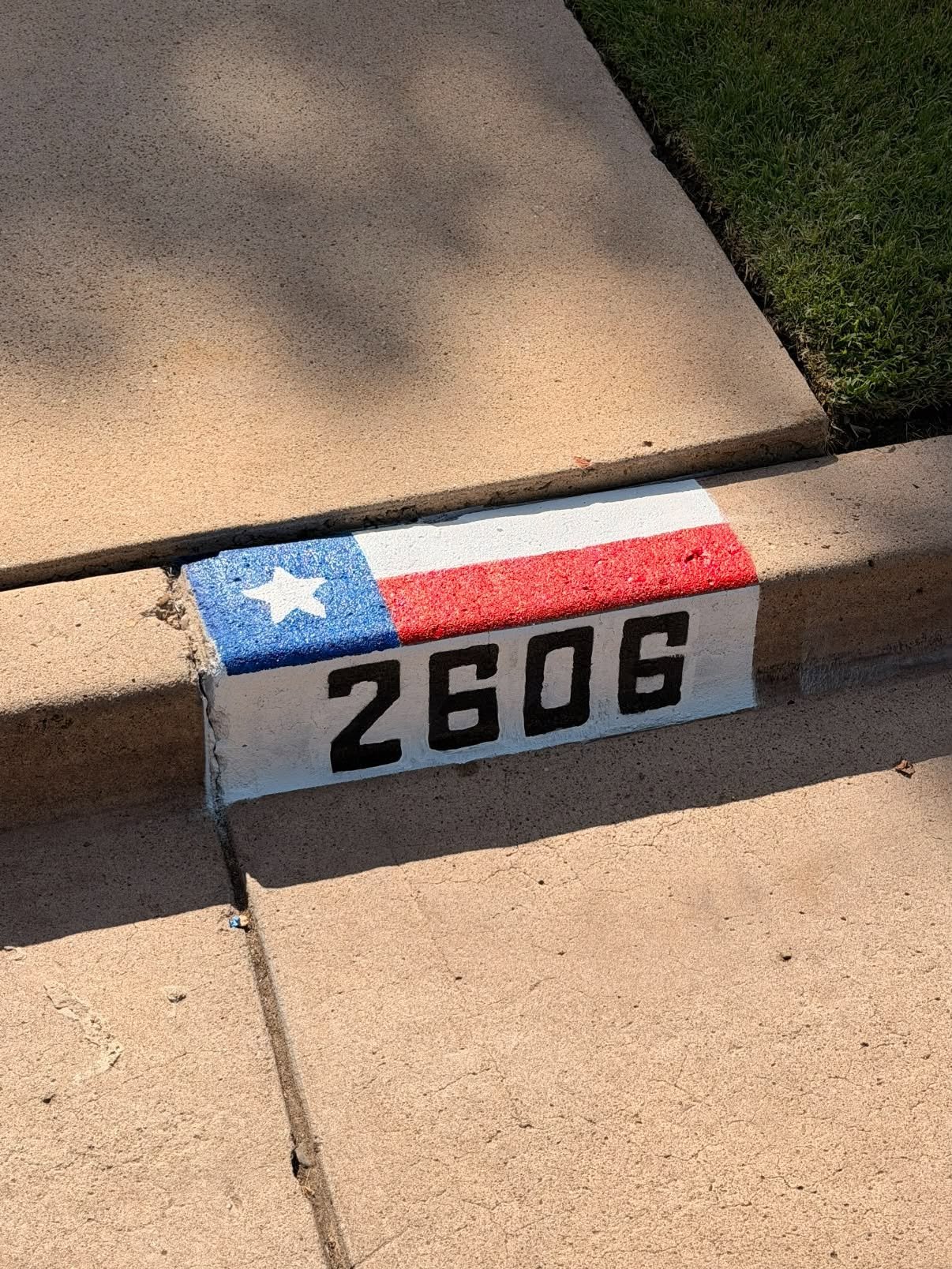Curb Address Painting in 