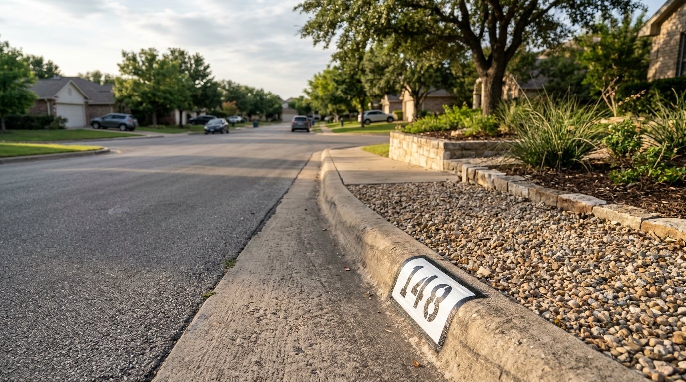Curb Address Painting in 