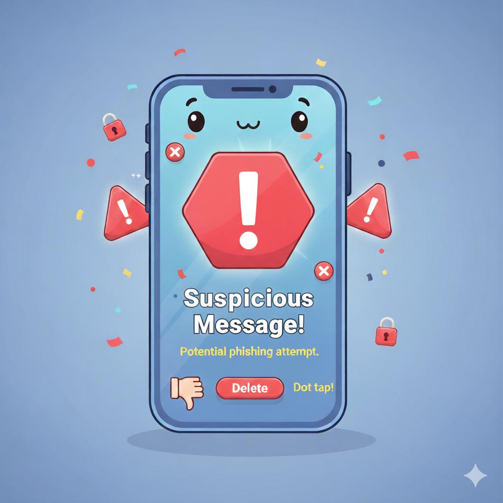 Suspicious browser message urges the user to update payment information through an unfamiliar link, illustrating a common phishing tactic used to steal banking details.