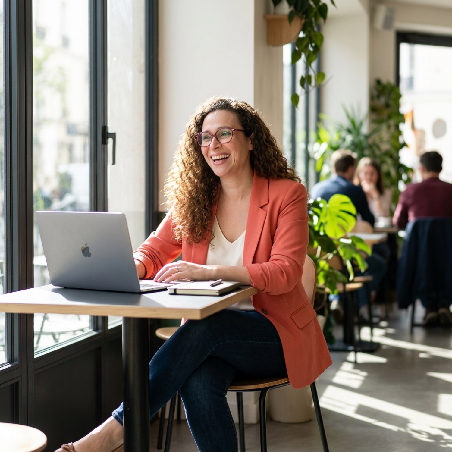 Flavie Berleand, business designer and founder of House of Her, in a working session