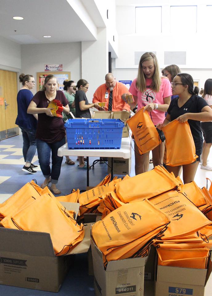 Supplies ready for students