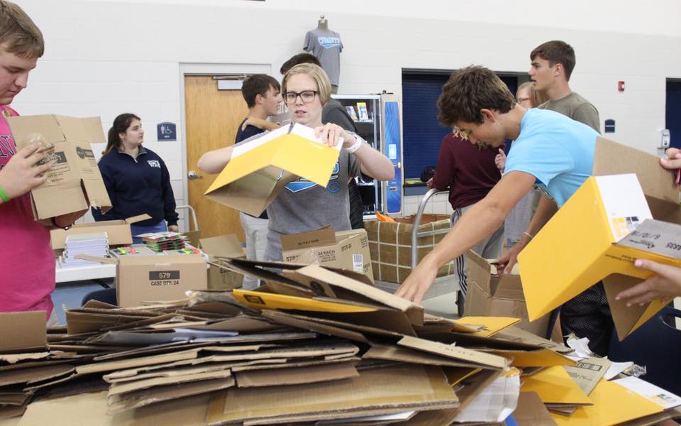 School supply distribution