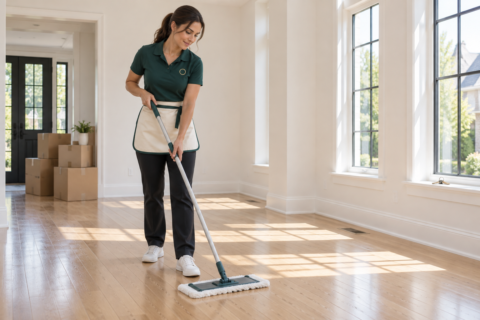 Move in and move out cleaning of an empty sunlit home in Oakville