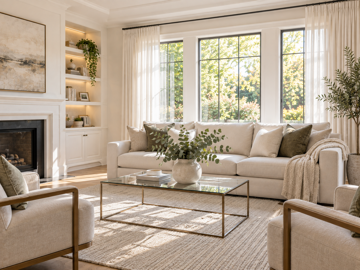 The same living room after a Cleaning Routine recurring visit