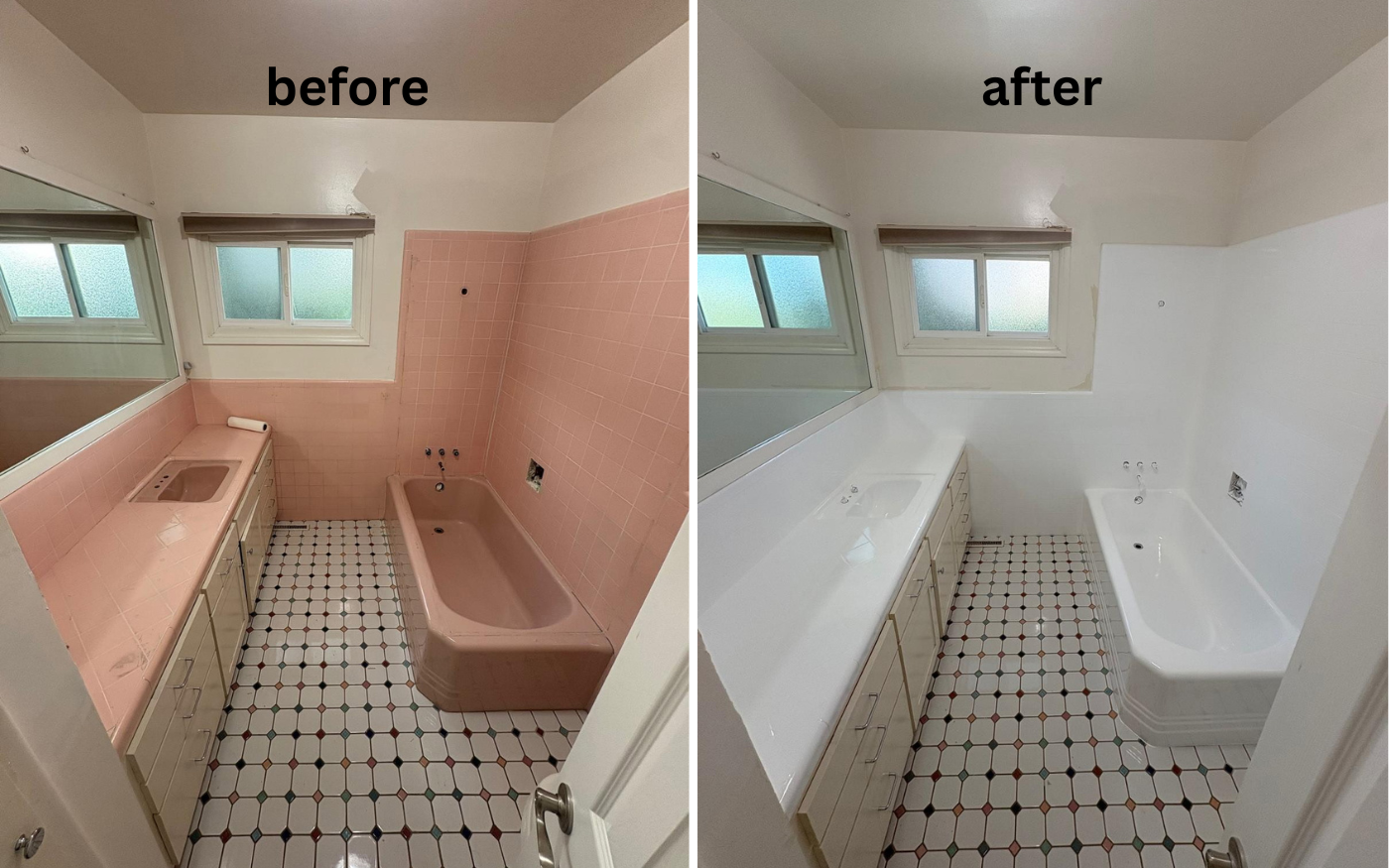 Classic Tub Repairs Countertop and Bathtub Refinishing Repair Remodeling Ventura County California Before and After